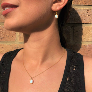 Welo Opal Rose Gold October Birthstone Necklace