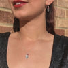 Holly Leaf Sterling Silver Garnet Pendant and Drop Earrings Jewellery Set