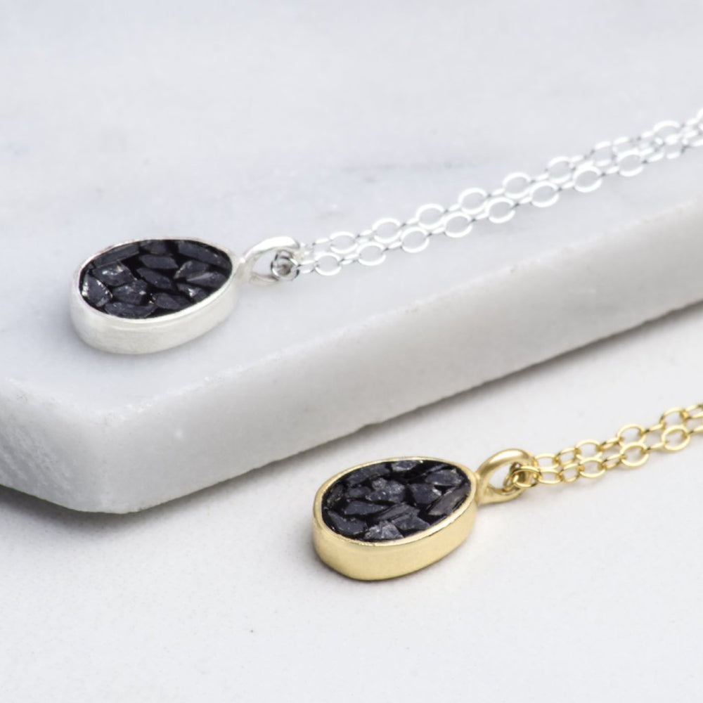 
            
                Load image into Gallery viewer, Crushed Diamond Gold And Silver Birthstone Necklaces
            
        