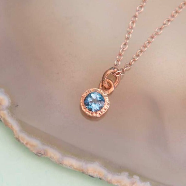 Gemstone Blue Topaz Gold Jewellery Gift Set