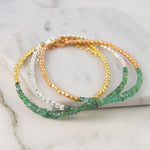 Emerald Birthstone Silver/Gold Friendship Bracelets