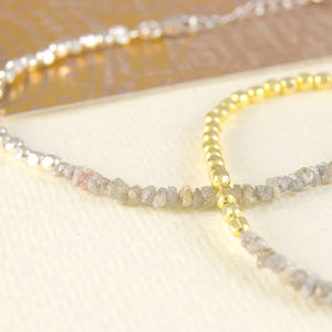 Raw Diamond April Birthstone Single Strand Necklace