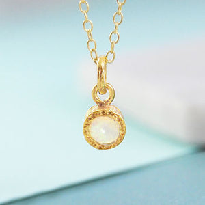 
            
                Load image into Gallery viewer, Gold Opal October Birthstone Necklace
            
        