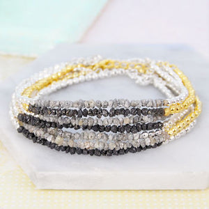 Single Gold/Silver Rough Diamond Birthstone Bracelet