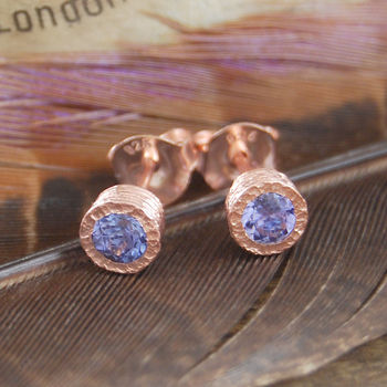 
            
                Load image into Gallery viewer, Rose Gold Tanzanite December Birthstone Necklace
            
        