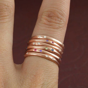 Rose Gold Sapphire September Birthstone Ring