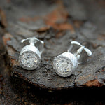 White Topaz Sterling Silver November Birthstone Stud Earrings