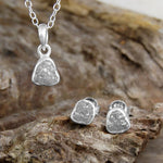 Silver Rough Diamond Birthstone Jewellery Gift Set