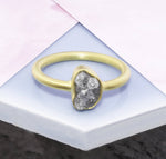 Genuine Rough Diamond Gold Ring