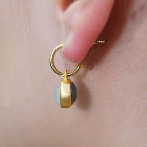 Reversible Labradorite Moonstone Earrings